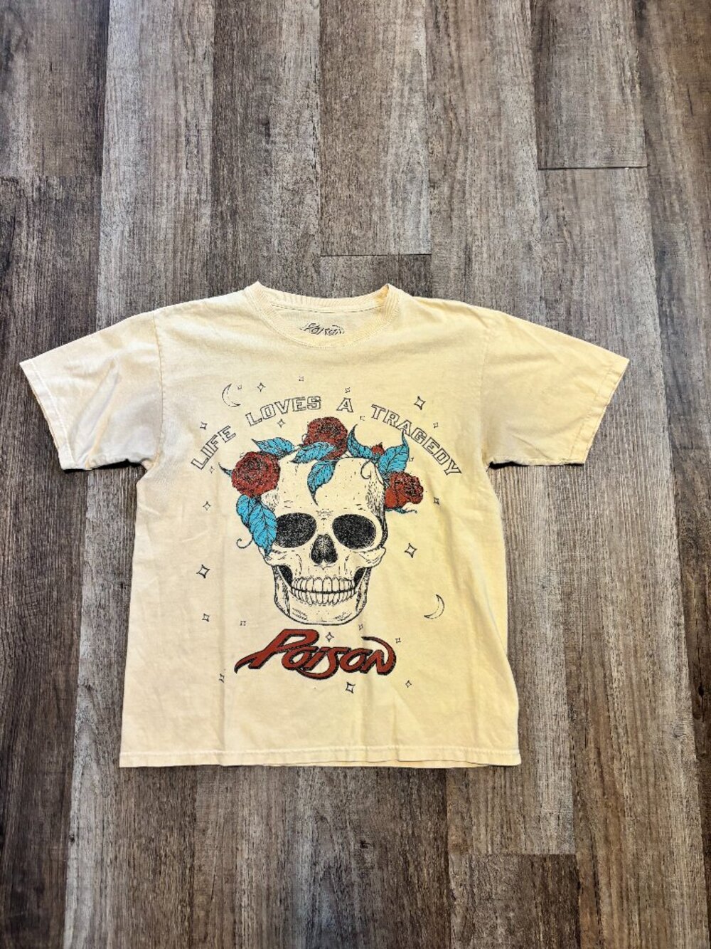 Poison Skull and Roses Band Tee Shirt
